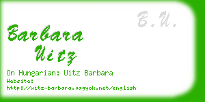 barbara uitz business card